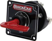 Battery Disconnect Switches and Components - Battery Disconnect Switches - QuickCar Racing Products - QuickCar Master Disconnect Black w/Removable Red Key