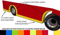 Five Star Race Car Bodies - Five Star MD3 Wheel Flare Kit - Chevron Blue - Left - Image 3