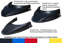 Five Star Race Car Bodies - Five Star MD3 Hood Scoop - 3" Tall - Curved Bottom - Chevron Blue - Image 2