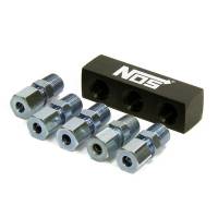 Nitrous Oxide Systems (NOS) 1/8-npt Distribution Block for 3 Stage Black