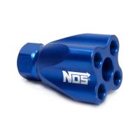 Nitrous Oxide Systems (NOS) Showerhead Distribution Block wo/Fittings Blue