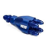 Nitrous Oxide Systems (NOS) Showerhead Distribution Block w/Fittings Blue