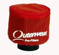 Outerwears Performance Products - Outerwears Breather Pre-Filter w/ Top - Red - 3-1/2" Diameter x 6" Tall - Image 2