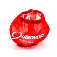 Outerwears 3" Shielded Crank Breather Pre-Filter w/o Top - Red