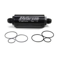 Peterson Fluid Systems - Peterson 600 Series Inline Fuel Filter -45 Micron -10 AN Fittings - Image 1