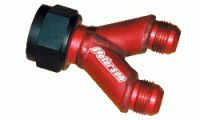 Peterson Fluid Systems - Peterson Y Manifold for Radiator Applications -12AN Male/-12AN Male/-16AN Female Swivel - Image 2