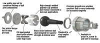 QA1 - QA1 Low Friction Lower Ball Joint - Press-In Style - Fits #K6141 - Image 3