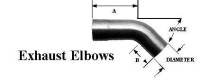 Schoenfeld Headers - Schoenfeld 30 Exhaust Elbow - 3 Diameter - 6-1/2" (A) Length, 6-3/4" (B) Length - Image 2