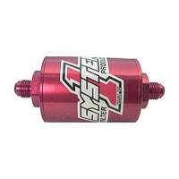 System 1 - System 1 Pro-Street Inline Fuel Filter -06 AN Ends - 30 Micron - 2" O.D. 4" Long - Red Anodized - Image 1
