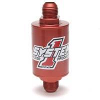 System 1 - System 1 Pro-Street Inline Fuel Filter -06 AN Ends - 30 Micron - 2" O.D. 4" Long - Red Anodized - Image 2