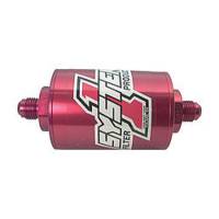 System 1 - System 1 Pro-Street Inline Fuel Filter -08 AN Ends - 30 Micron - 2" O.D. 4" Long - Red Anodized - Image 1