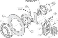 Wilwood Engineering - Wilwood Forged Dynalite Rear Drag Brake Kit - Big Ford - Drilled Rotor 2.36" - Image 4