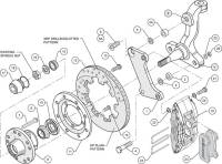 Wilwood Engineering - Wilwood Dynapro 6 Big Brake Front Brake Kit (Hub) - Red - 12.19" Drilled / Slotted Rotor - 1967-72 Camaro / Nova - Image 5