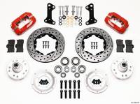 Wilwood Engineering - Wilwood Forged Dynalite Pro Series Front Brake Kit - Red Powder Coat Caliper - SRP Drilled & Slotted Rotor - 67-72 Camaro/Nova Drilled - Image 4