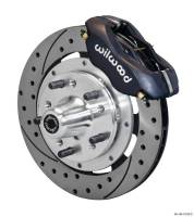 Wilwood Engineering - Wilwood Dynalite Pro Series Front Brake Kit - Black - SRP Drilled & Slotted Rotor - 55-57 Chevy - Image 3