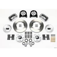 Wilwood Dynalite Pro Series Front Brake Kit - Polished Caliper - Plain Face Rotor - Early Ford 37-48