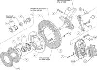 Wilwood Engineering - Wilwood Dynalite Pro Series Front Brake Kit - Black - Plain Face Rotor - Must II Drop Spindle - Image 5