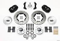 Wilwood Engineering - Wilwood Forged Dynalite Pro Series Front Brake Kit - Black Anodized Caliper - SRP Drilled & Slotted Rotor -Mopar A/B/E Bodies - Image 4