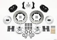 Wilwood Engineering - Wilwood Forged Dynalite Pro Series Front Brake Kit - Black Anodized Caliper - SRP Drilled & Slotted Rotor - Mopar B&E Body HD for Disc Special - Image 4