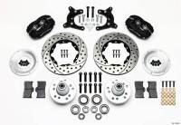 Wilwood Engineering - Wilwood Forged Dynalite Pro Series Front Brake Kit - Black Anodized Caliper - SRP Drilled & Slotted Rotor - 62-72 A Body Drum Spindle - Image 4