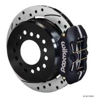 Wilwood Engineering - Wilwood Dynapro Low-Profile Rear Parking Brake Kit - Black Anodized Caliper - SRP Drilled & Slotted Rotor - Big Ford Drilled - Image 3