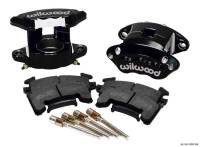 Wilwood Engineering - Wilwood D154 Front Caliper Kits - Black Powder Coat Caliper - Metric GM - Black Powdercoat - Image 2