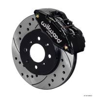 Wilwood Engineering - Wilwood Forged DHPA DynaPro Honda/Acura Caliper and Rotor Kit - Black - 10.32" Drilled/Slotted Rotor - Image 2
