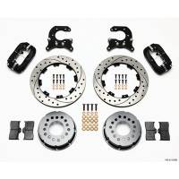 Wilwood Engineering - Wilwood Dynalite Pro Series Rear Brake Kit - Black - SRP Drilled & Slotted Rotor - Small Ford 2.66" - Image 1