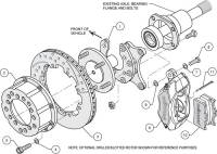 Wilwood Engineering - Wilwood Dynalite Pro Series Rear Brake Kit - Black - Plain Face Rotor - Big Ford - Image 5