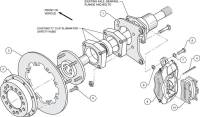 Wilwood Engineering - Wilwood Dynalite Rear Drag Brake Kit - Black - Drilled Rotor - 12 Bolt Chevy w/C-Clip Elim. - Image 4