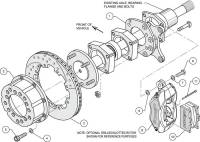 Wilwood Engineering - Wilwood Dynalite Pro Series Rear Brake Kit - Black - Plain Face Rotor - Chevy 12 Bolt - Image 5