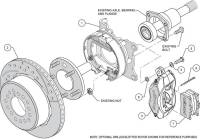 Wilwood Engineering - Wilwood Dynalite Rear Parking Brake Kit - Black - SRP Drilled & Slotted Rotor- Chevy - Image 5