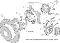 Wilwood Engineering - Wilwood Dynalite Rear Parking Brake Kit - Black - SRP Drilled & Slotted Rotor - Mopar/Dana - Image 5