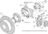 Wilwood Engineering - Wilwood Dynalite Rear Parking Brake Kit - Black - Plain Face Rotor - 8.8" Ford 5 Lug - Image 5