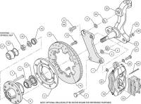Wilwood Engineering - Wilwood Dynalite Big Brake Front Brake Kit (Hub) - Black - Plain Face Rotor - 67-72 Camaro Nova - Image 5