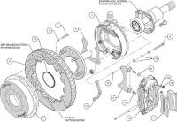 Wilwood Engineering - Wilwood Forged Narrow Superlite 4R Big Brake Rear Parking Brake Kit -Red - 12.88" Rotor - Big Ford (New Style) - Image 5