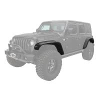 Street & Truck Body Components - Fender Flares and Components - Bushwacker - Bushwacker 18- Jeep JL 4DR Fender Flares 4-Piece Flat Style