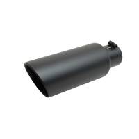 Exhaust System - Gibson Performance Exhaust - Gibson Black Ceramic Double Walled Angle Exhaust Tip