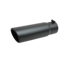 Exhaust - Gibson Performance Exhaust - Gibson Black Ceramic Rolled Edge Angle Exhaust Tip