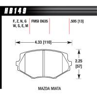 Hawk Performance - Hawk Brake Pads Front Mazda Miata Blue - Image 2