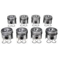 Pistons and Piston Rings - Piston and Ring Kits - Clevite Engine Parts - Clevite Piston Set w/Rings Ford 6.0L Diesel 8 Pack