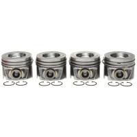 Pistons and Piston Rings - Piston and Ring Kits - Clevite Engine Parts - Clevite Piston Set w/Rings 4 Pack GM 6.6L Duramax LH