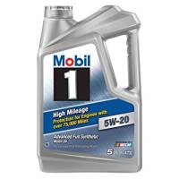 Mobil 1 5w20 High Mileage Oil 5 Quart Bottle