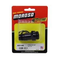 Moroso Fuel Inlet Fitting Adapt -08 AN x 7/8-20 Black