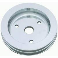 Racing Power Polished Aluminum SB Chevy Double Groove Pulley
