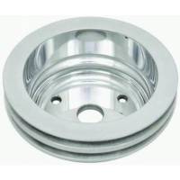 Racing Power Polished Aluminum SB Chevy Double Groove Pulley