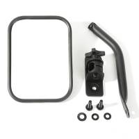 Mirrors, Side View and Towing - Exterior Mirrors - Rugged Ridge - Rugged Ridge Quick Release Mirror Textured Black Rectangular