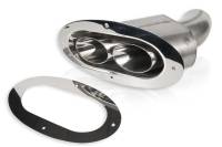Stainless Works Through body Exhaust Tip Angled-Oval 3" Inlet