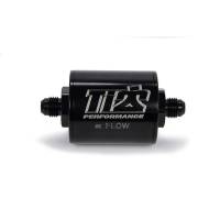 Ti22 6 AN Fuel Filter Short Style 70 Micron Black
