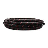 Vibrant Performance 10 Ft. Roll -10 Black Red Nylon Braided Flex Hose